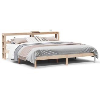 Berkfield Home Bed Frame without Mattress 180x200 cm Super King Solid Wood Pine in Light Tan