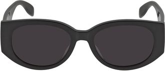 Alexander McQueen Grey Oval Ladies Sunglasses AM0330S 002 54