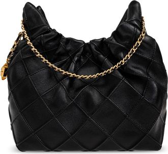 Tory Burch Fleming Mini Bag - Dames - Mini tas - Zwart - ONE Size - Leer - Tassen
