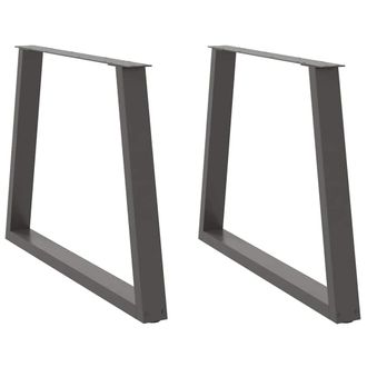 Berkfield Home Dining Table Legs V-Shape 2 pcs Anthracite 100x(72-73.3) cm Steel in Black