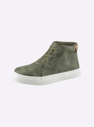 Heine Schn&uuml;rschuh HEINE, Damen, Gr. 36, gr&uuml;n (khaki), Synthetik, Schuhe Schn&uuml;rschuh