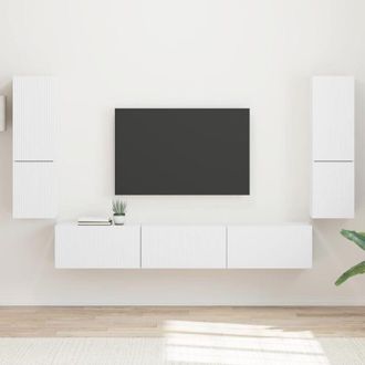 vidaXL Conjunto De Mueble De Tv 4 Pcs Madera De Ingenier&iacute;a Vidaxl