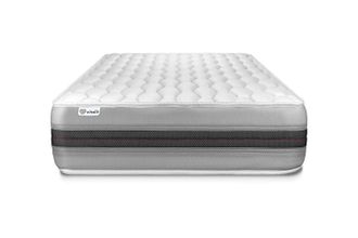 VITALIT Vitalit - Colch&oacute;n Blanco Con Muelles Ensacados Y Espuma Viscoel&aacute;stica 90 X 200