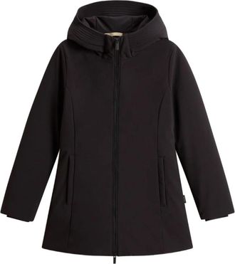 Woolrich Zwarte Winterjassen - Dames - Mantel - Zwart - L - Jassen