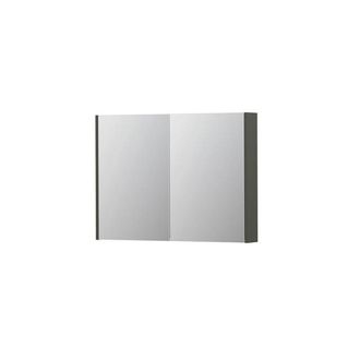 Bernacchini SPK2 spiegelkast - 100x74x14 cm - 2 deuren, dubbelzijdige spiegeldeuren - Beton mat