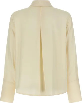 Max Mara Womens White Silk Blouse