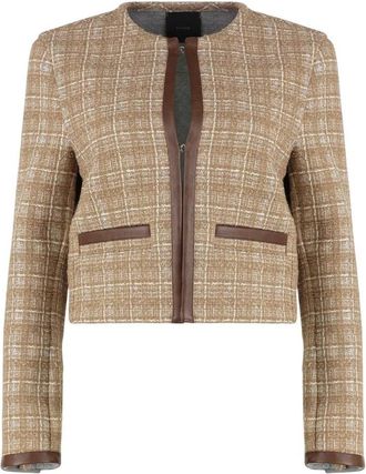 Pinko Final Jacket - Dames - Blazers - Beige - M - Katoen - Jassen