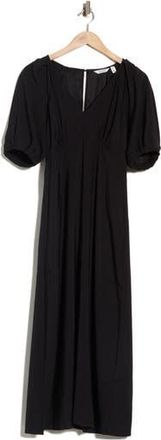 b.young Bubble Sleeve Midi Dress in Black at Nordstrom Rack, Size 10 Us / 42 Eu