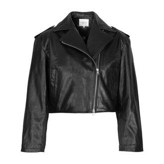 Envelope 1976 Petit Biker Jacket - Dames - Leren en Su&egrave;de Jassen - Zwart - M - Leer - Jassen
