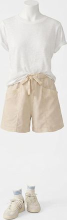 Faherty Topanga Drape Shorts In Wheaten