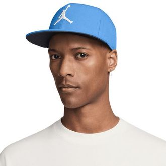 Nike Jordan Mens Pro Snapback Jumpman - - Carolina / Gray Size M/L