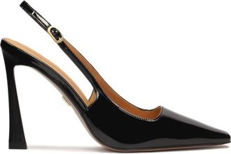 Kazar Gelakte hakloze pumps - Dames - Sandalen met hakken - Zwart - 37 EU - Leer - Schoenen