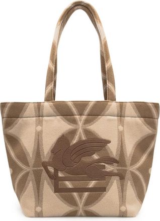 Etro Geborduurde Shopping Bag - Heren - Schoudertassen - Veelkleurig - ONE Size - Wol - Tassen