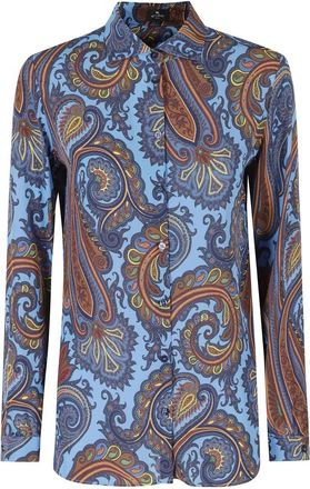 Etro Shirts - Dames - Overhemden - Blauw - 3XL - Overhemden