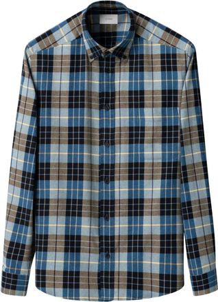 Eton Blauw Overhemd Lange Mouw - Heren - Casual Overhemden - Blauw - 2XL - Overhemden