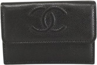 Chanel Pre-owned Caviar Skin Portemonnee - Dames - Vintage Accessoires - Zwart - ONE Size - Leer - Vintage