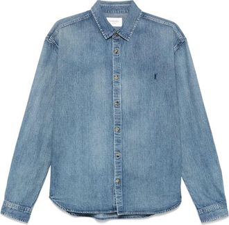 Saint Laurent Cassandre Shirt In Day Blue Denim