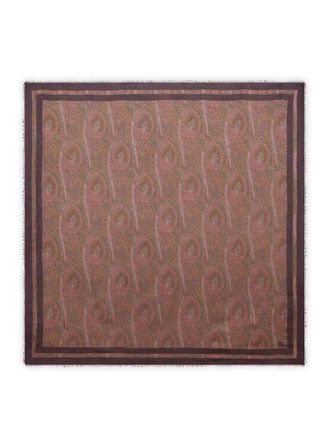 Etro Cashmere Scarf With Floral Paisley Pattern