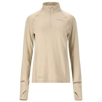 ENDURANCE Canna V2.0 Melange Midlayer Laufshirt f&uuml;r Damen | beige