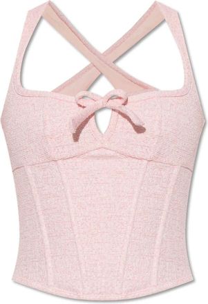 Misbhv Misbhv, Tops, Dames, Roze, L, Tweed, Tweed Top