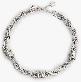 Tommy Hilfiger Womens Nautical Rope Chain Bracelet - Grey