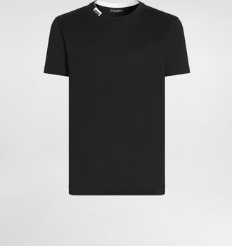 Dolce & Gabbana Jersey T-shirt - Man T-shirts And Polos Blue Cotton 44