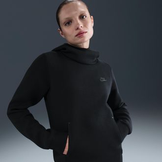 Nike Womens Nike Sportswear Tech Fleece Hoodie in Black | HV2447-010