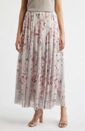 Anne Klein Floral Maxi Skirt in Porcini Multi at Nordstrom Rack, Size Xx-Large P