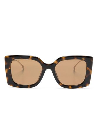 Gucci Zonnebril met schildpadschild-design - Bruin