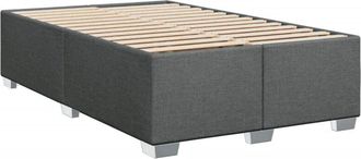 vidaXL Vidaxl - Estructura de cama sin colchón tela gris oscuro 120x200 cm