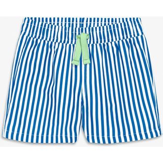 primary Baby Swim Trunk In Stripe in Blueberry White Stripe at Nordstrom, Size 12-18M