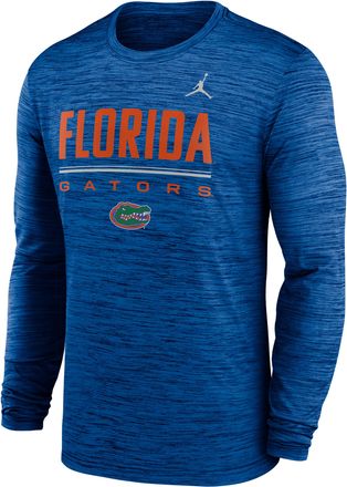 Nike Mens Florida Sideline Velocity Jordan Brand Dri-FIT College T-Shirt in Blue | 0JEQ4EVUFN-FG7