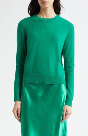 Vince Classic Crewneck Cashmere Sweater in Emerald at Nordstrom, Size Xx-Small