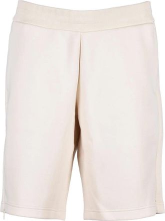 Emporio Armani White Cotton-Blend Sweatshirt Shorts