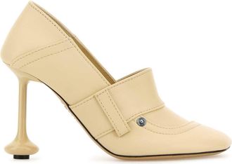 Loewe Womens Cream Leather Toy Pumps - Ivory - Size EU 38