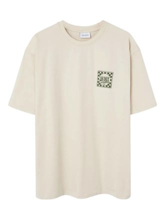 Les Deux Goods logo-print boxy shirt - men - Cotton - L - Neutrals