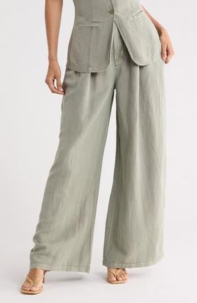 Young Fabulous & Broke Hope Front Pleat Wide Leg Trouser in Seagrass Pigment at Nordstrom Rack, Size X-Small