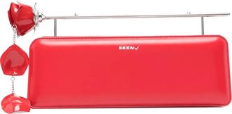 Seen Users Clutch con decorazione - Rosso