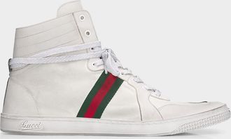 Gucci Men & apos;s Leather High-Top Sneakers
