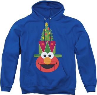 Gildan Sesame Street Christmas Nutcracker Elmo Adult Pull Over Hoodie