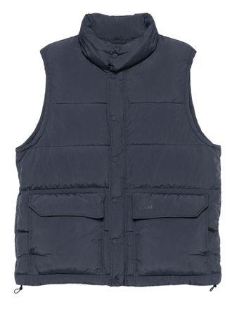 Maison Kitsuné puffer gilet - men - Polyamide/Polyamide/Duck Down/Duck Feathers - L - Blue
