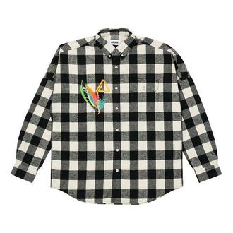 Palace Embroidered Plaid Shirt Unisex Black White P20SHT014