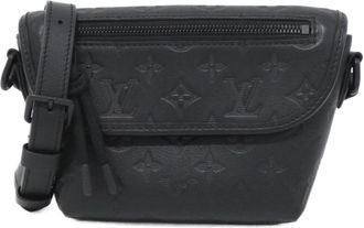 Louis Vuitton Black Leather Shoulder Bag (Pre-Owned)
