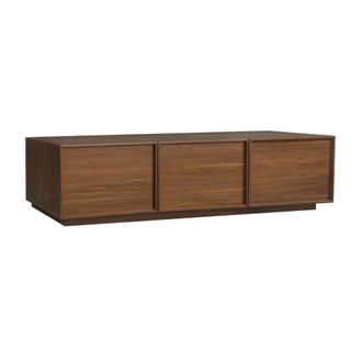Sweeek Mueble de tv de decoraci&oacute;n de madera 3 puertas, 180cm, madera de nogal
