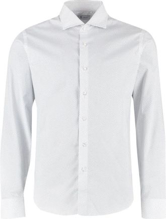 THE (ALPHABET) Heren, Overhemden, Wit, Maat: S Katoen