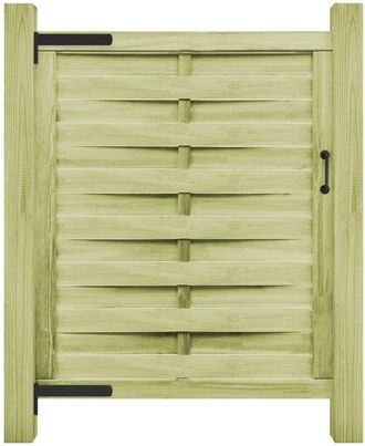 vidaXL Cancello da Giardino Legno di Pino Impregnato 100x125 cm Verde - Vidaxl