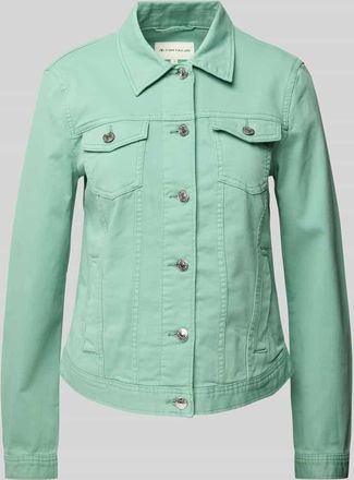Tom Tailor Regular Fit Jeansjacke aus Baumwoll-Mix in Mint, Gr&ouml;&szlig;e XXXL