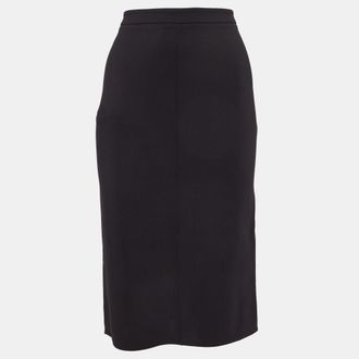 Elisabetta Franchi Black Crepe Pencil Skirt