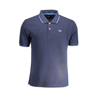 La Martina Polo met korte mouwen - Heren - Tops - Blauw - Maat: XL Katoen