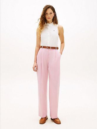 Tommy Hilfiger Pantal&oacute;n recto, amplio y plisado Timeless